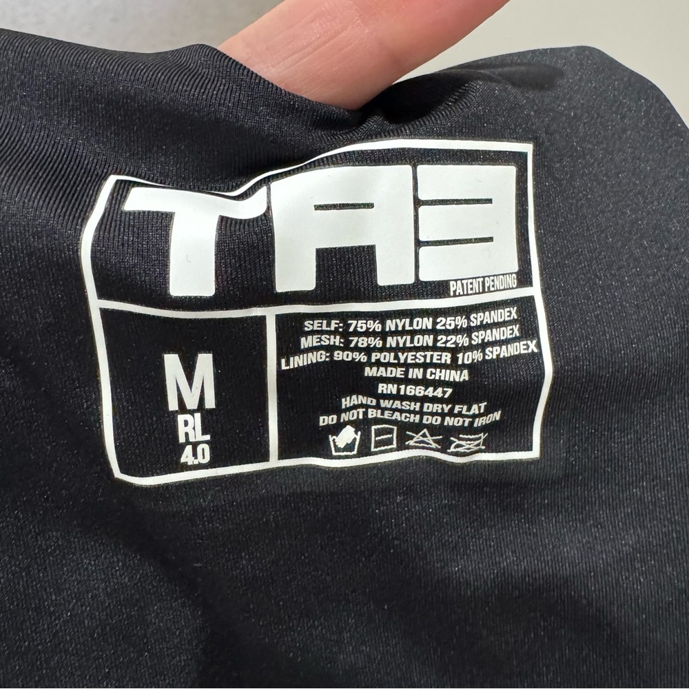 TA3 Size Medium Squarey High Cut Once Piece in Black - Picture 5 of 6